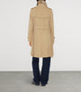 Burberry Beige Gabardine Mid-Length Kensington Heritage Trench Coat