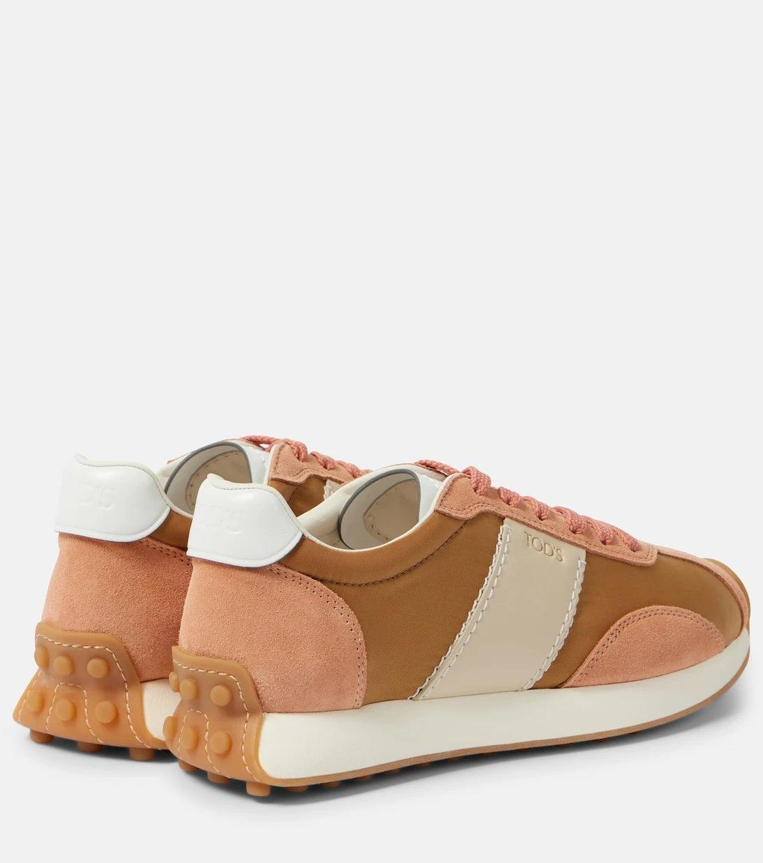 Tod's - T Vintage suede and technical sneakers