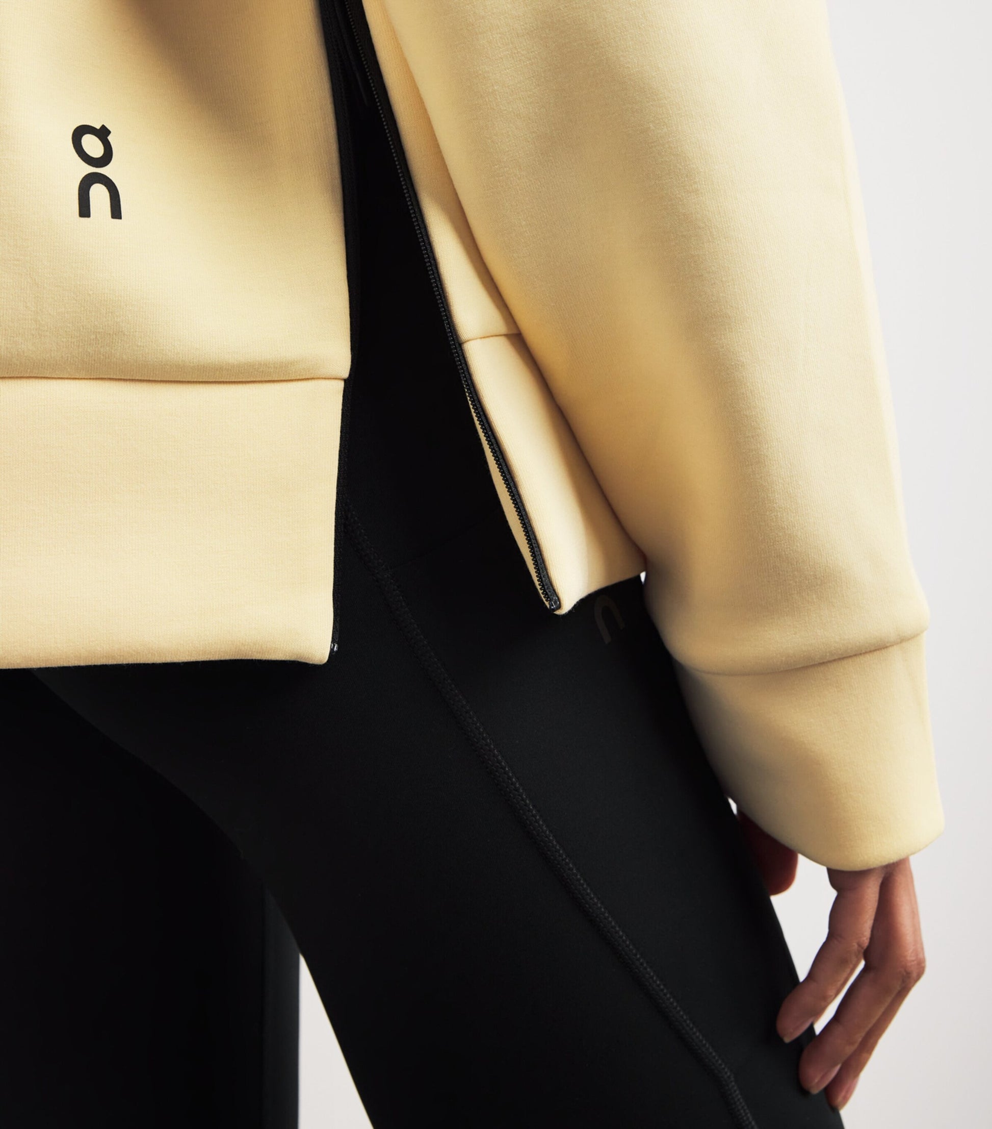 On Yellow Cotton-Blend Focus Tech Hoodie