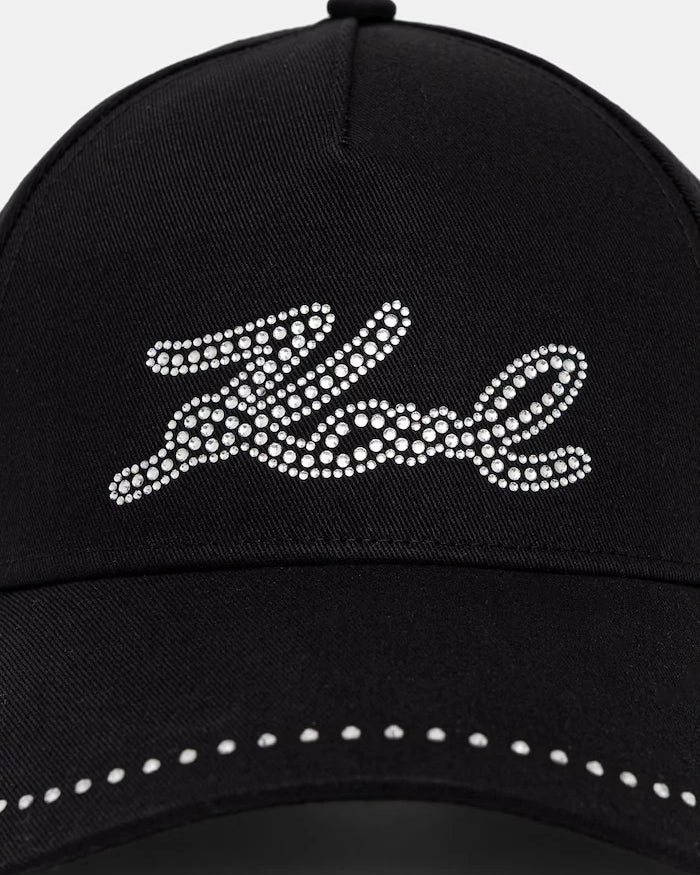 Karl Lagerfeld kadın pamuklu siperlikli şapka K/SIGNATURE
