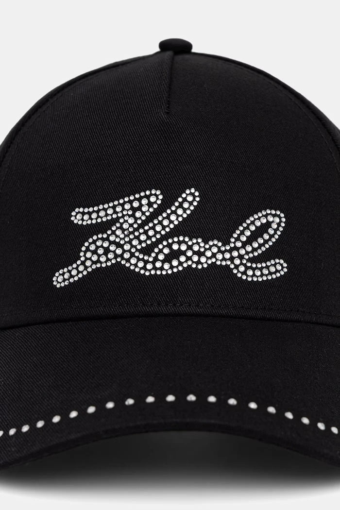 Karl Lagerfeld kadın pamuklu siperlikli şapka K/SIGNATURE