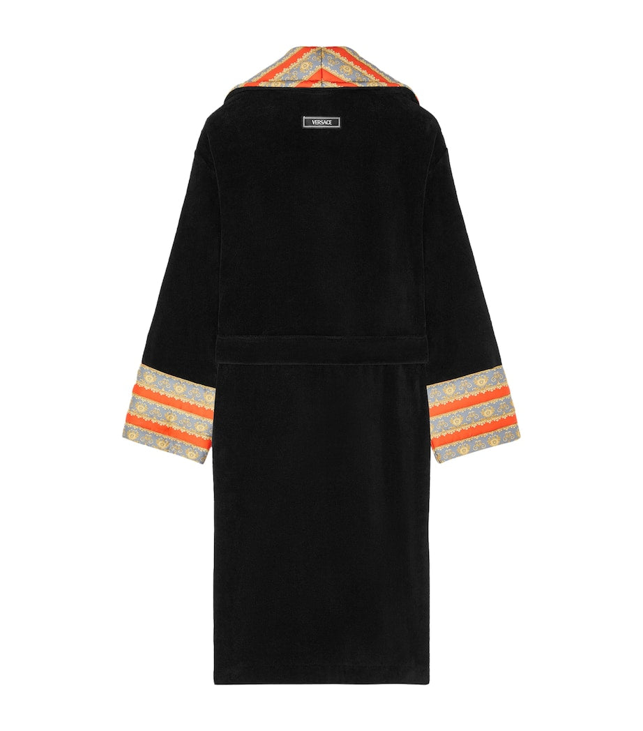 Satin-Trim Terry Robe