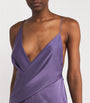 Alex Perry Purple Satin Asymmetric Mini Dress