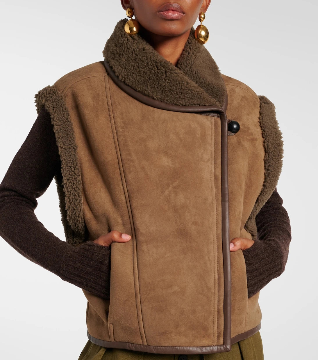Isabel Marant - Alime shearling-trimmed suede vest