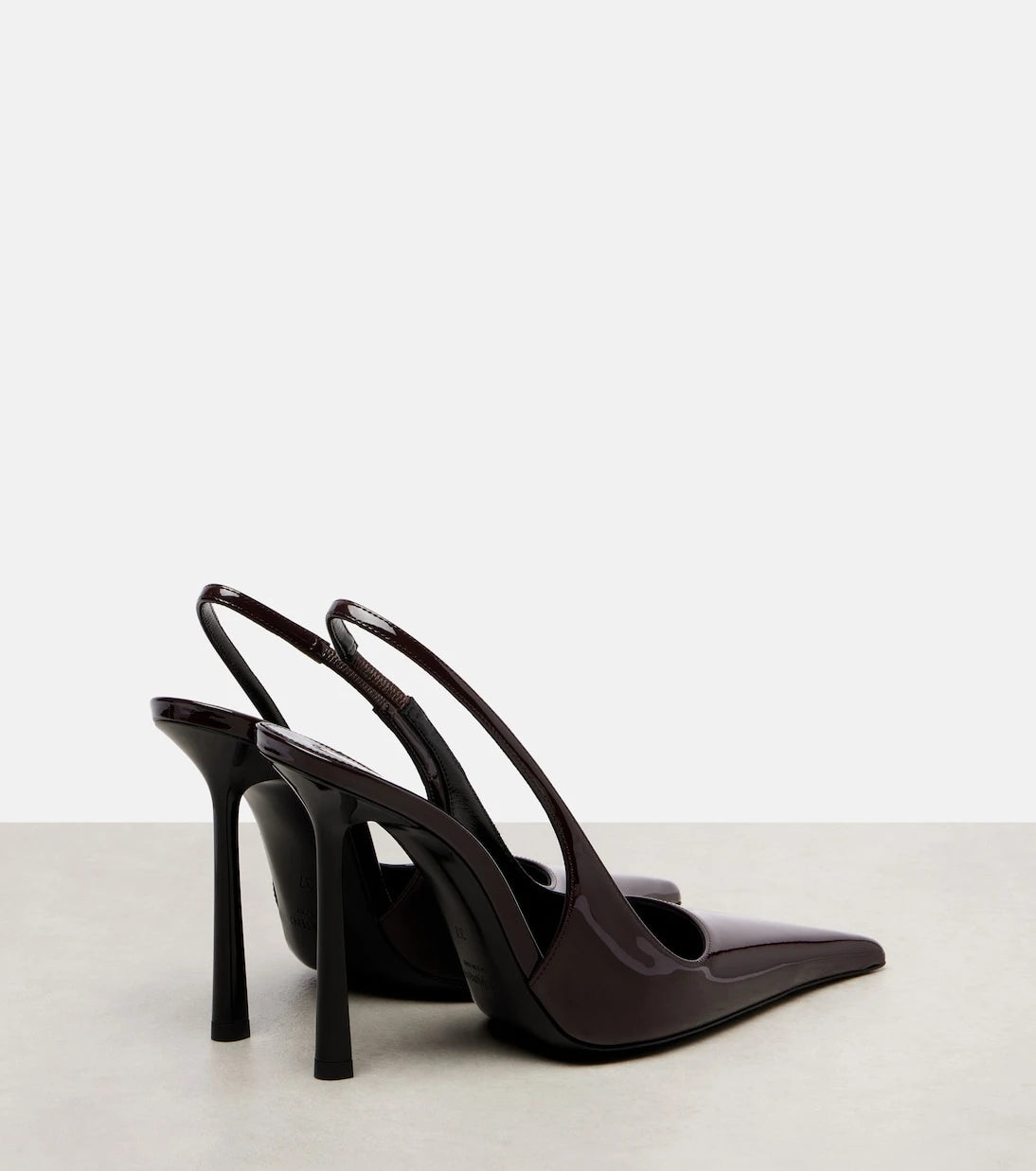 Saint Laurent - Vendome 110 patent leather slingback pumps