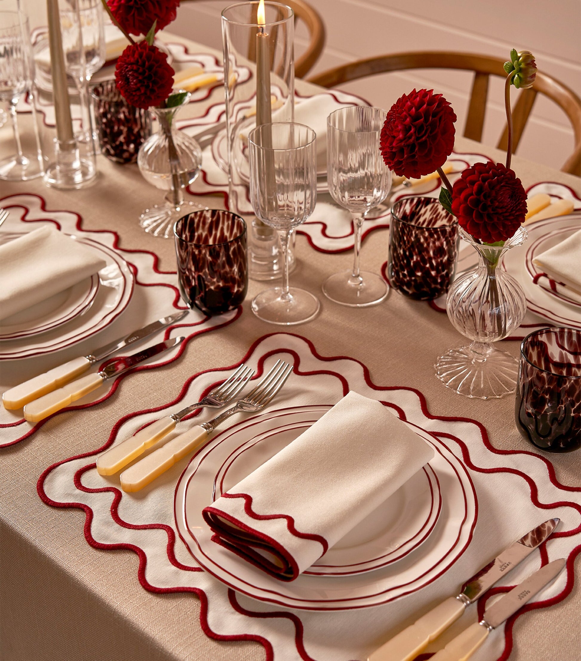 Maison Margaux Set of 4 Burgundy Dappled Tumblers (10cm)