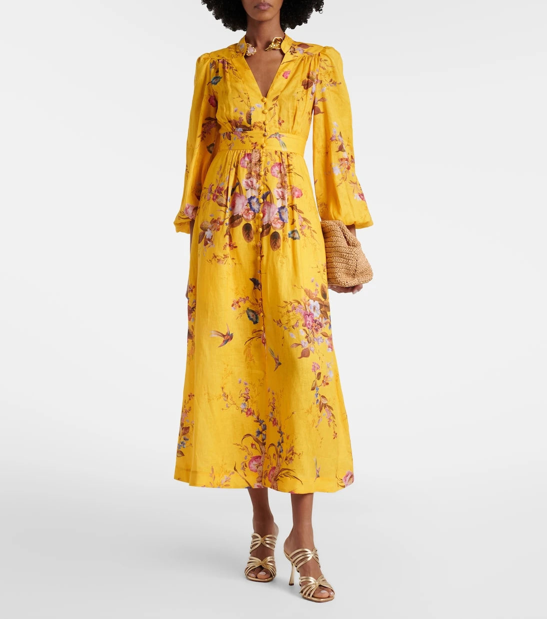 Zimmermann - Floral linen midi dress