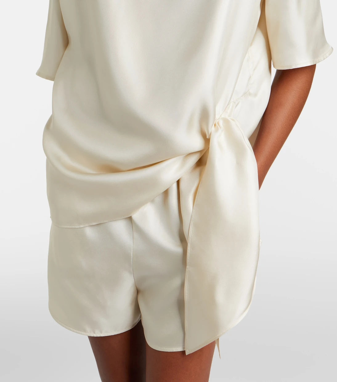 Loulou de Saison - Mano silk satin top