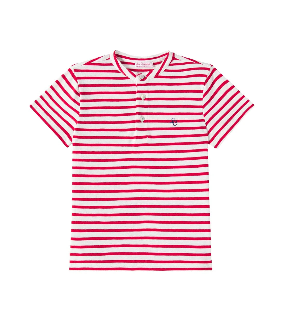 La Coqueta - Alcon striped cotton polo shirt