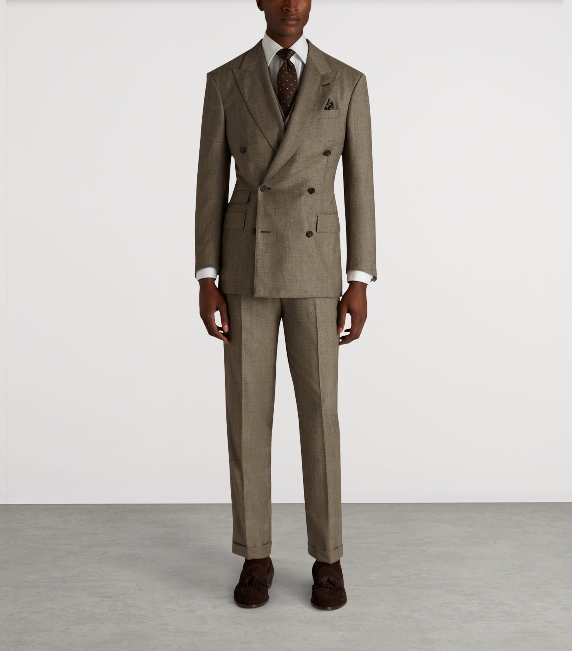 Dunhill Brown Wool Glen Check Bourdon Blazer