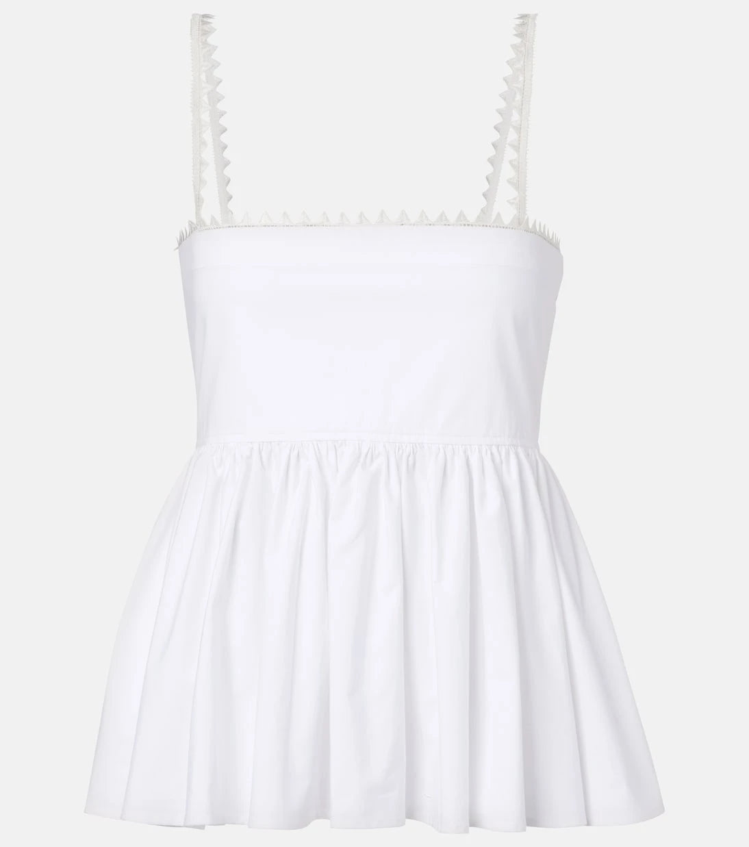 Jacquemus - Traversin cotton poplin peplum top