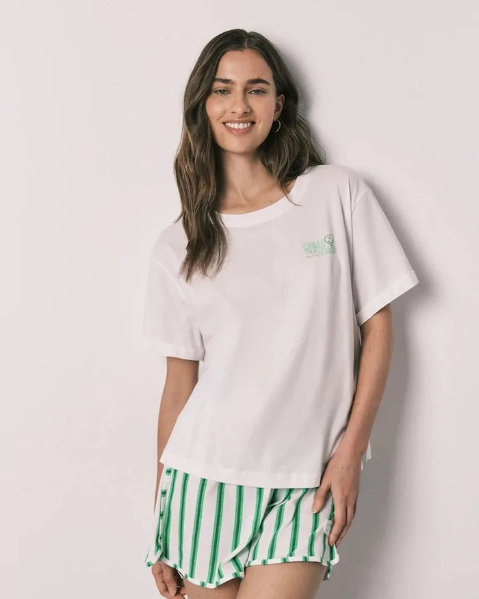 women'secret kadın pamuklu iki parçalı pijama