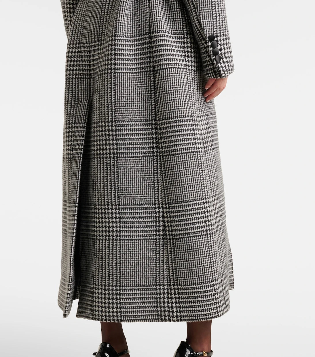 Dolce&Gabbana - Houndstooth wool-blend coat
