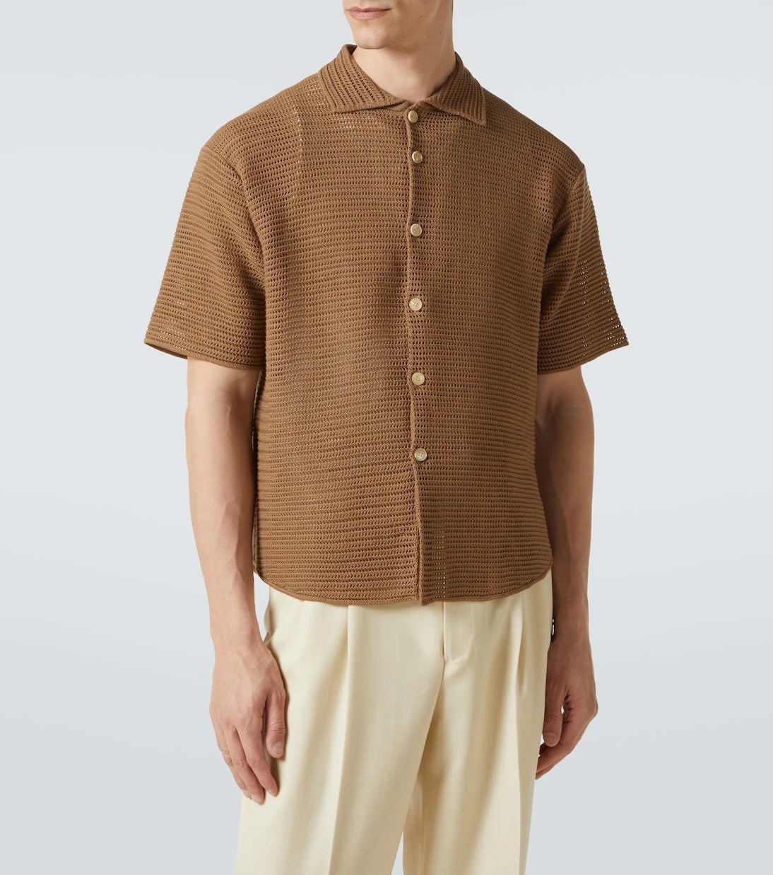 Auralee - Knitted cotton mesh shirt