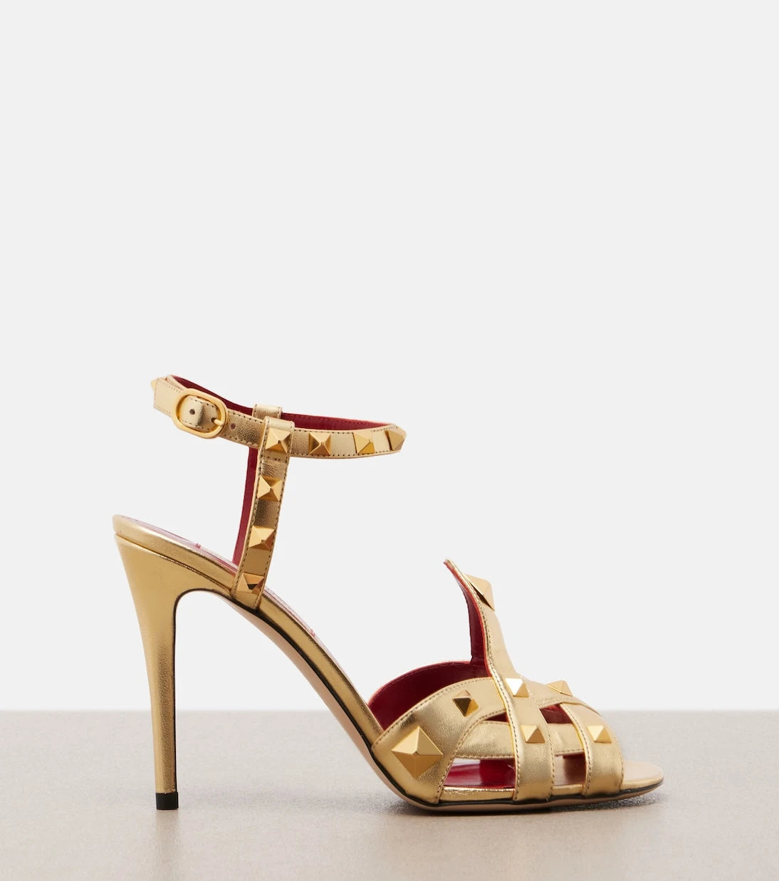 Valentino Garavani - Studdy metallic leather sandals