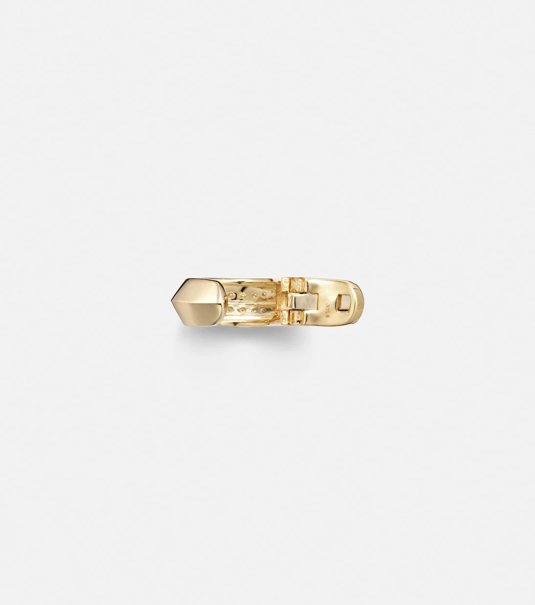Stone and Strand - Knife Edge 14kt gold ear cuff with diamonds