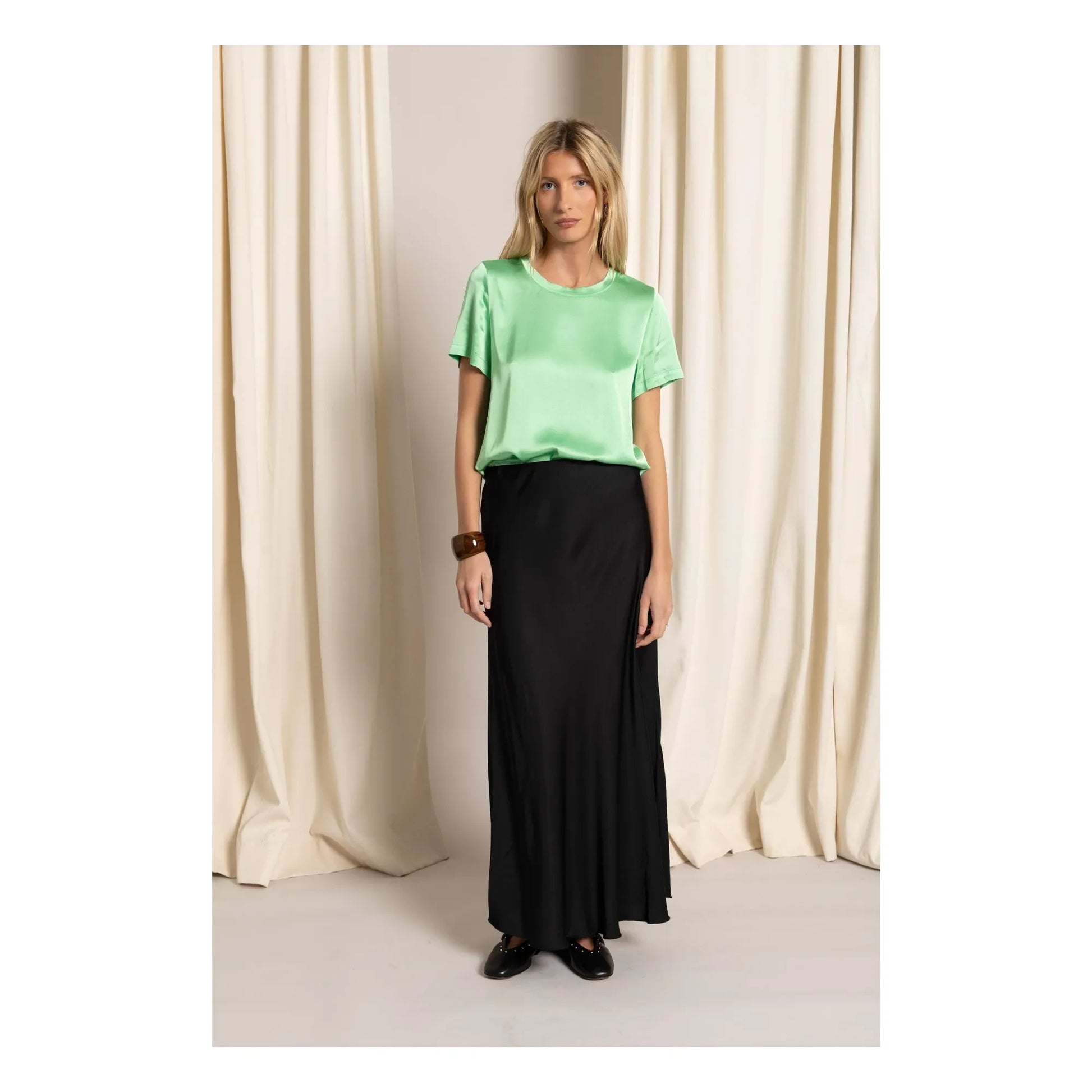 Smallable Woman - Satin Anta skirt | Black