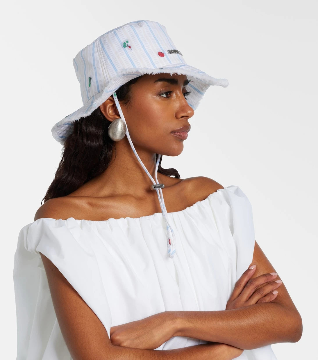 Jacquemus - Le Bob Artichaut striped cotton canvas bucket hat
