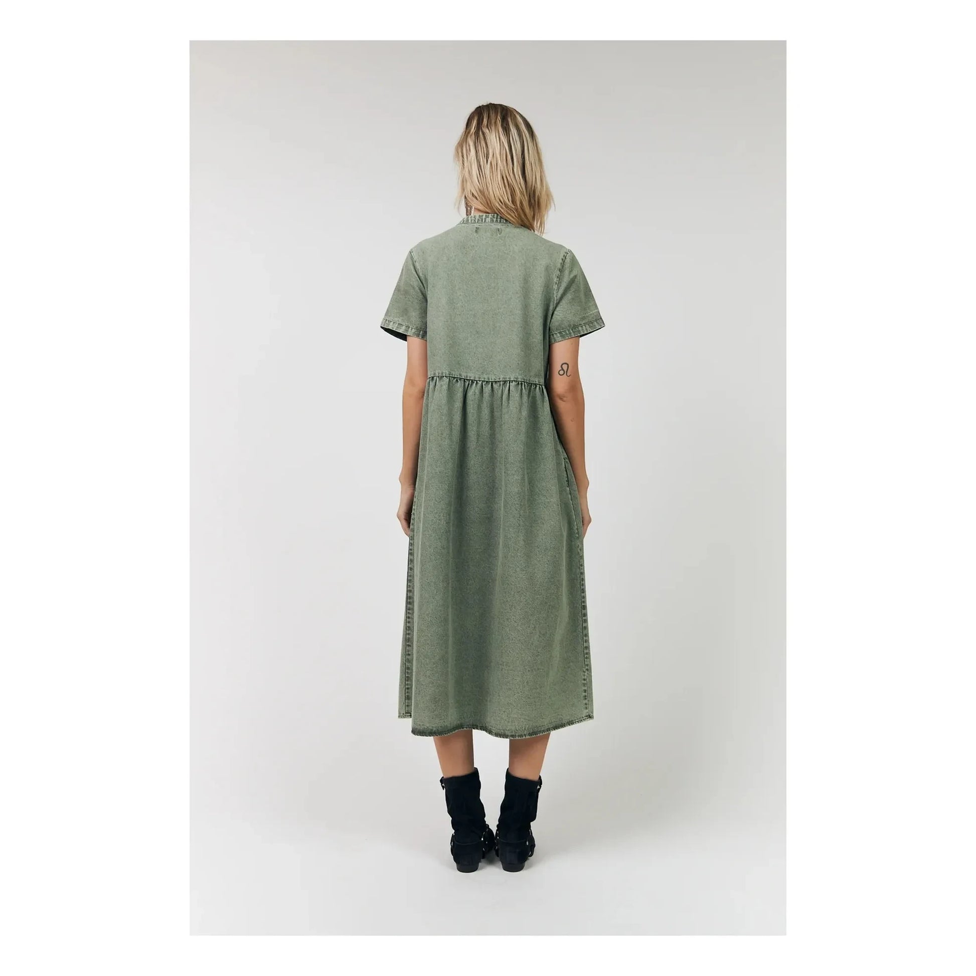 Lollys Laundry - Aliya Cotton Dress | Khaki