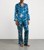 Silk Floral Lila Periwinkle Pyjama Set