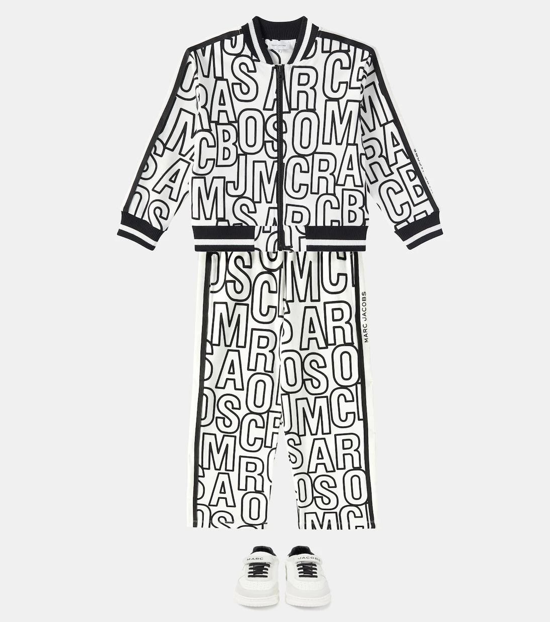 Marc Jacobs Kids - بنطال رياضي من القطن جيرسيه بشعار الماركة