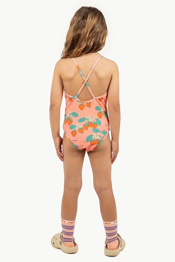 Детски цял бански Tinycottons STRAWBERRIES SWIMSUIT