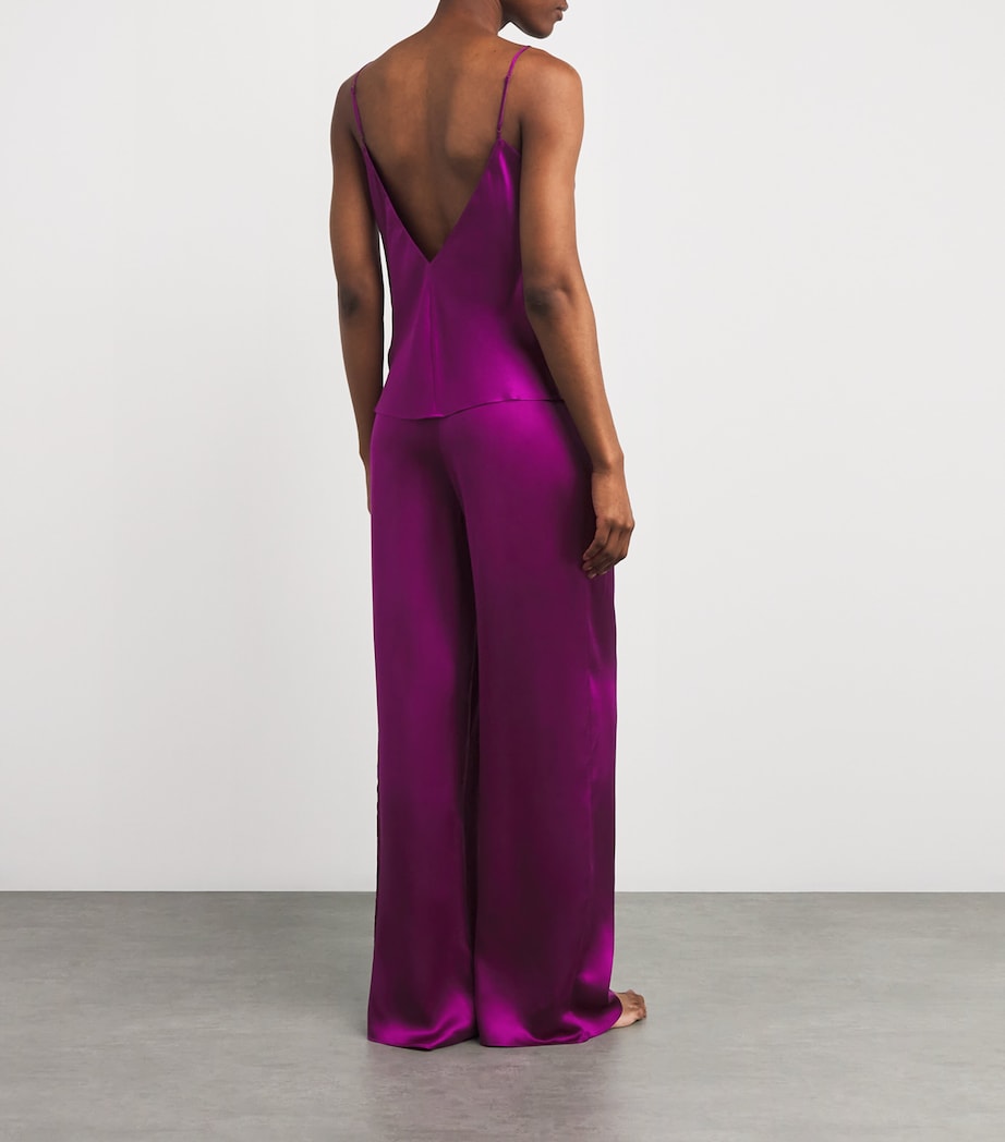 Olivia von Halle Purple Silk Bliss Pyjama Set