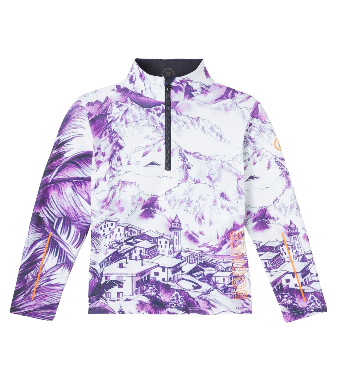 Bogner Kids - Chris logo printed technical half-zip top