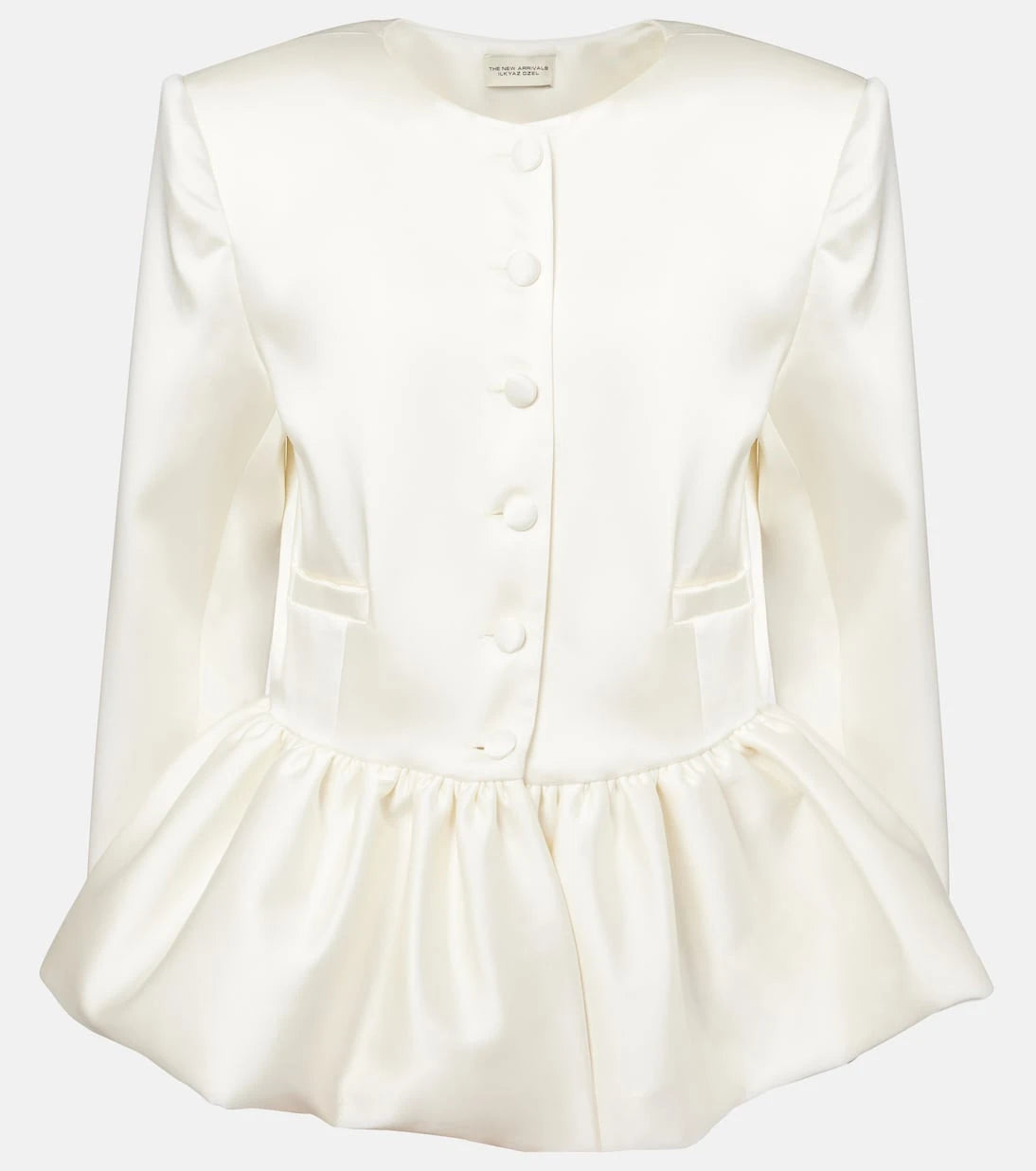 The New Arrivals Ilkyaz Ozel - Meringue ruffled satin jacket