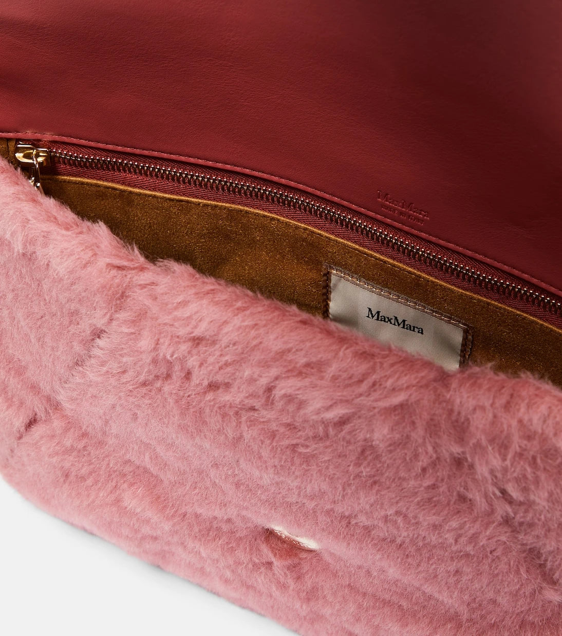 Max Mara - Alpaca, wool, and silk teddy clutch