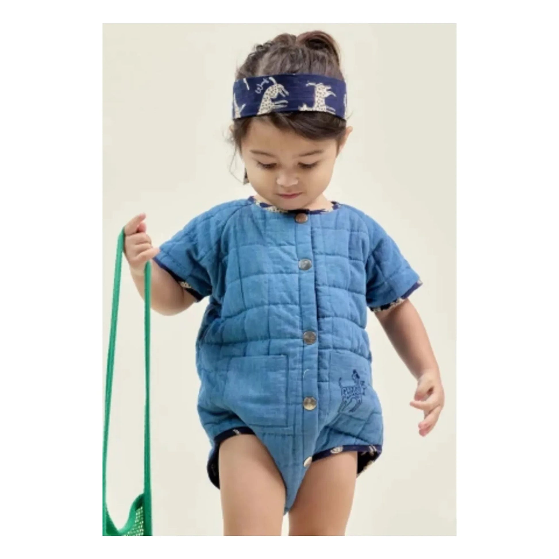 Apaches - Dadi Chambray romper  | Blue