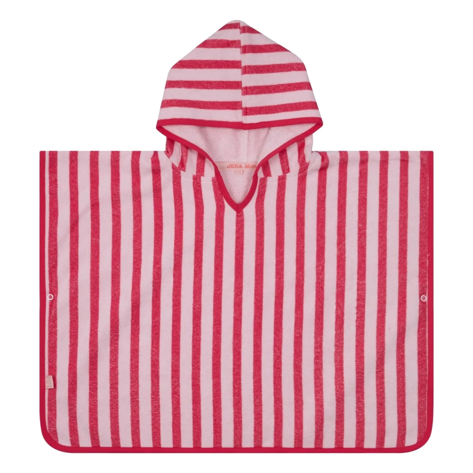 Jera Mini - Striped Towelling Bath Poncho | Pink