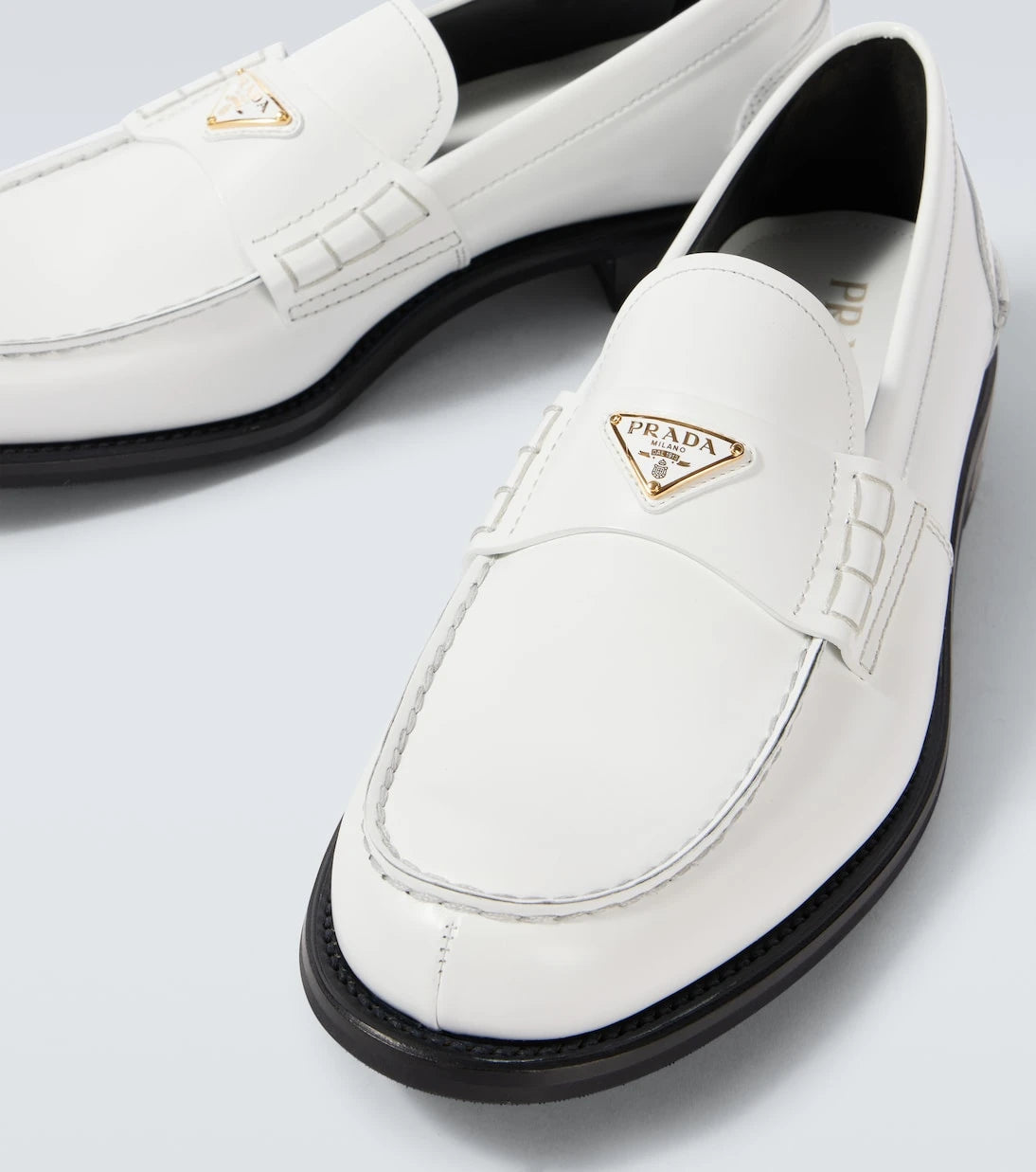 Prada - Leather loafers