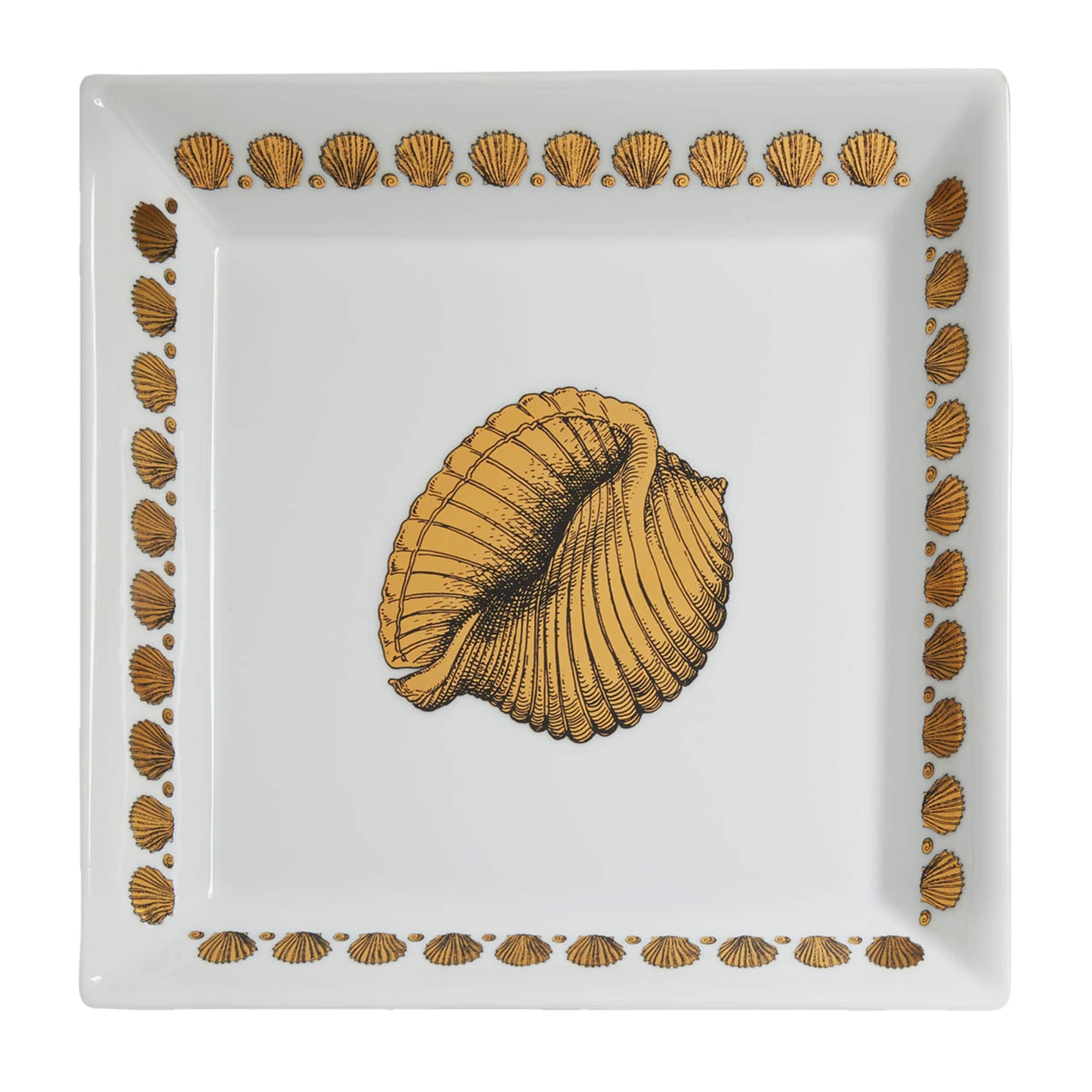 Fornasetti Square Giro di Conchiglie Plate (20cm x 20cm)