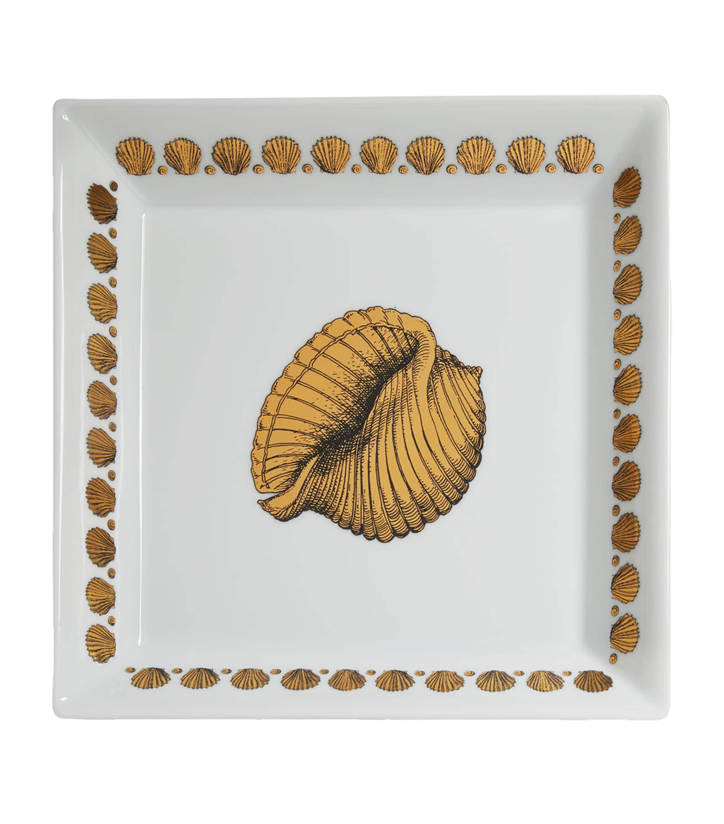 Fornasetti Square Giro di Conchiglie Plate (20cm x 20cm)