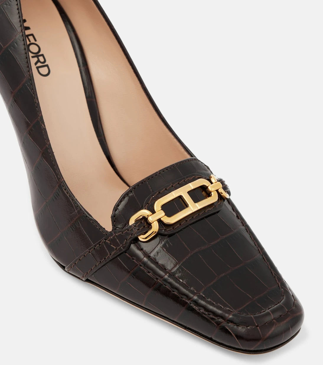 Tom Ford - Whitney 85 croc-effect leather pumps