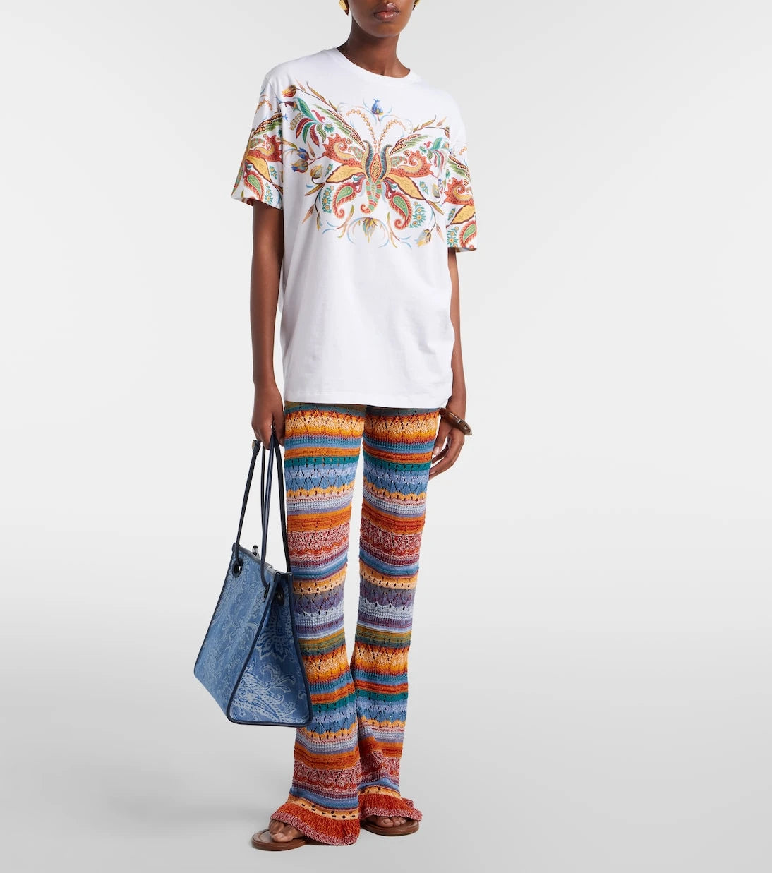Etro - Printed cotton jersey T-shirt