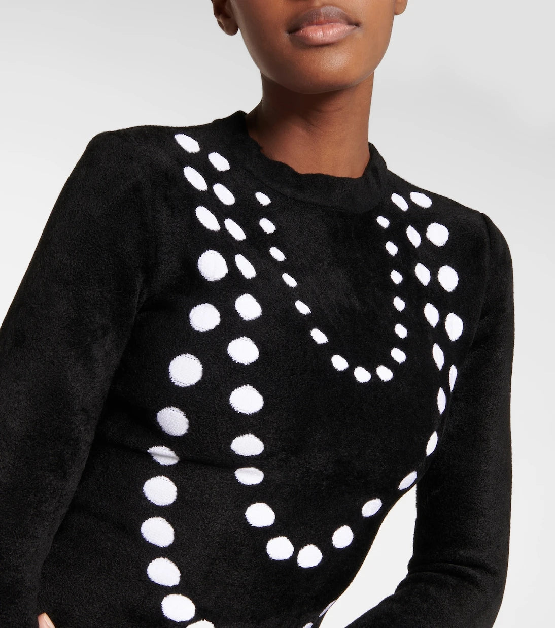 Alaïa - Jacquard wool-blend minidress