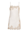 Carine Gilson Ivory Silk Lace-Trim Short Slip Dress