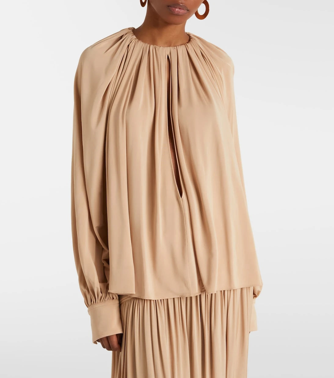 Ferragamo - Cutout draped blouse