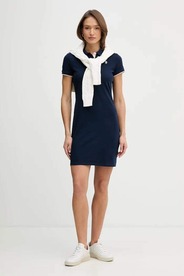 Памучна рокля U.S. Polo Assn. POLO DRESS