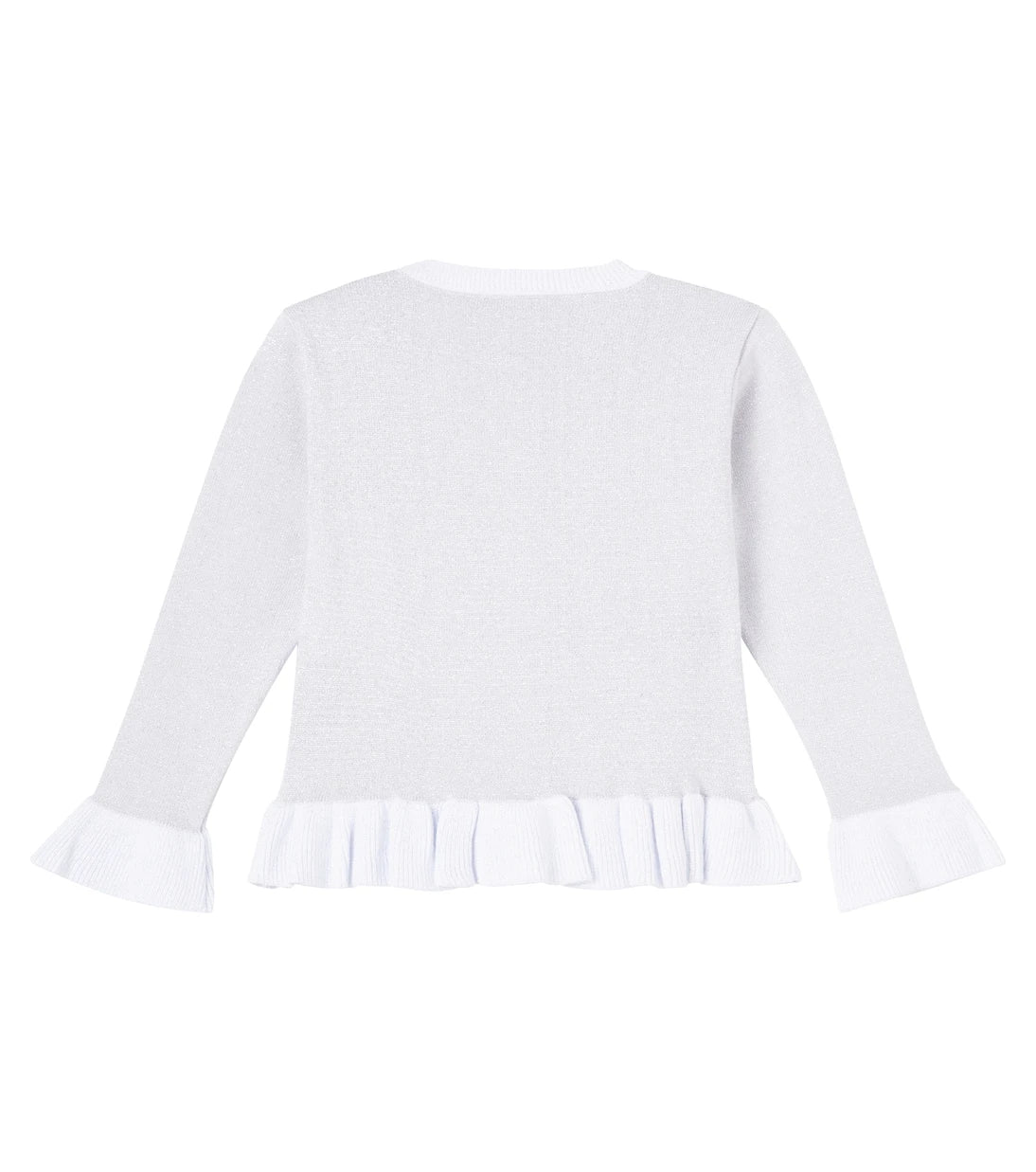 Stella McCartney Kids - Ruffled cotton-blend jacquard cardigan