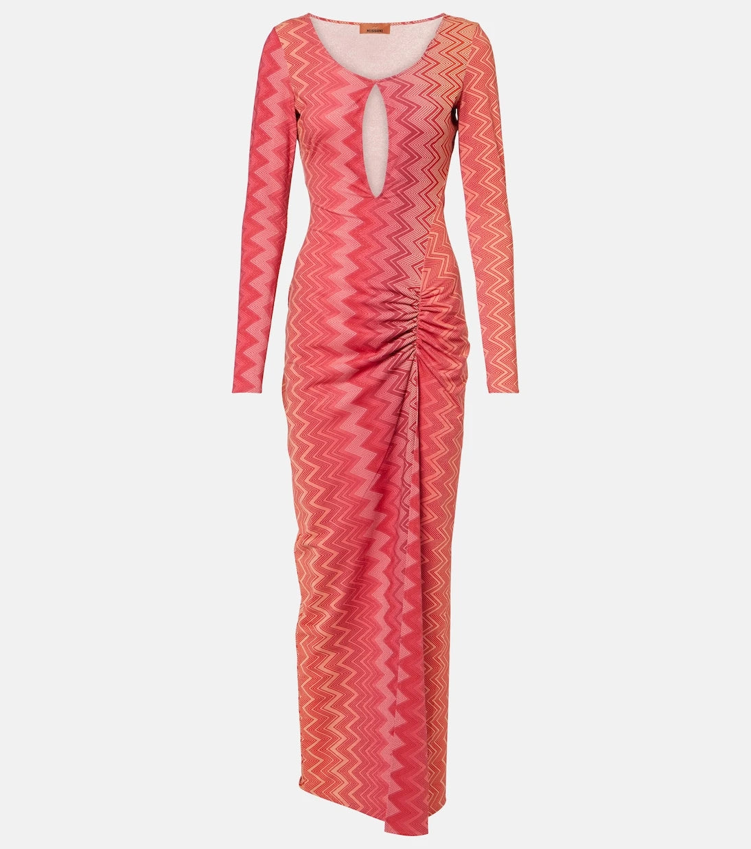 Missoni - فستان ميدي مزين بالشيفرون اللامع
