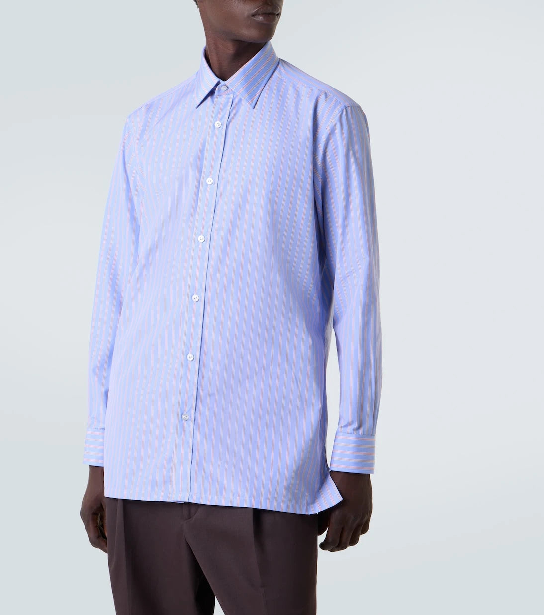 Charvet - Striped cotton poplin shirt