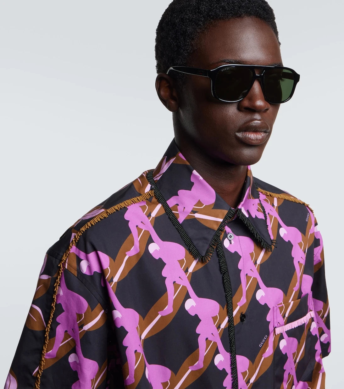 Gucci - Web Stripe aviator sunglasses