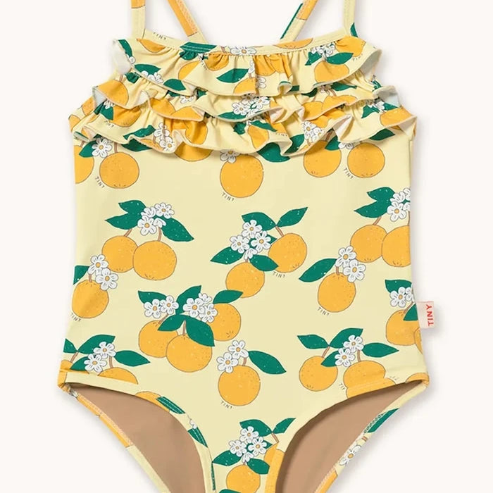 Детски цял бански Tinycottons ORANGES SWIMSUIT