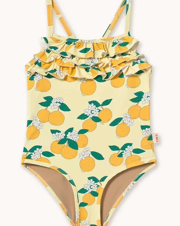 Детски цял бански Tinycottons ORANGES SWIMSUIT