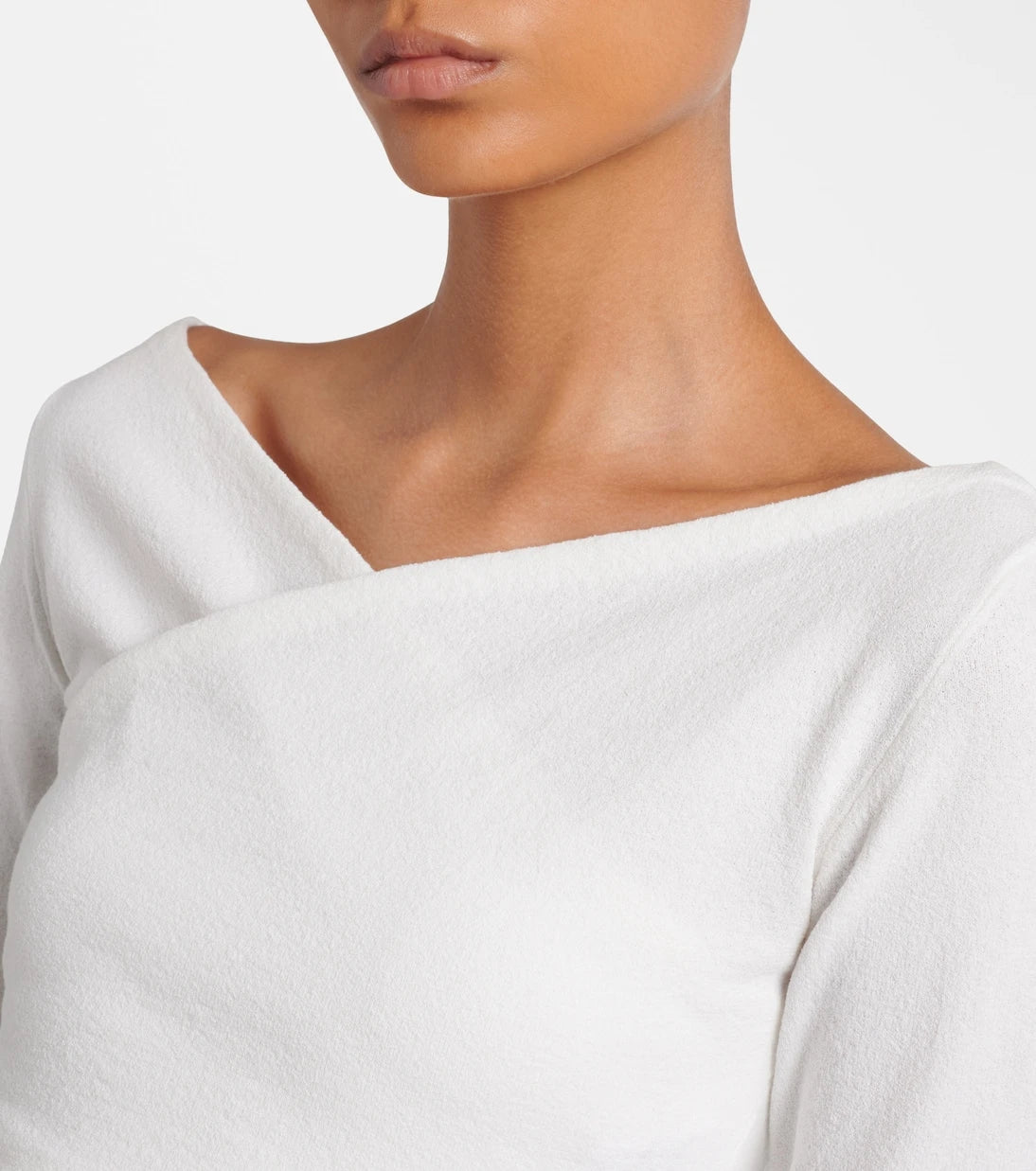 Alaïa - Cotton-blend crêpe wrap top