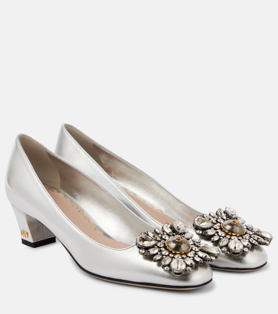 Valentino Garavani - Preshoes 45 metallic leather pumps
