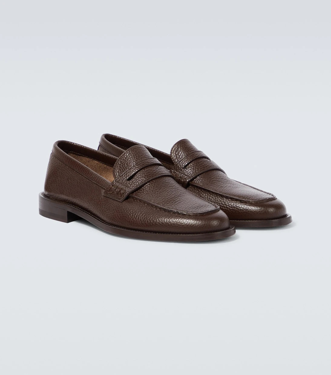 Manolo Blahnik - Perry leather penny loafers